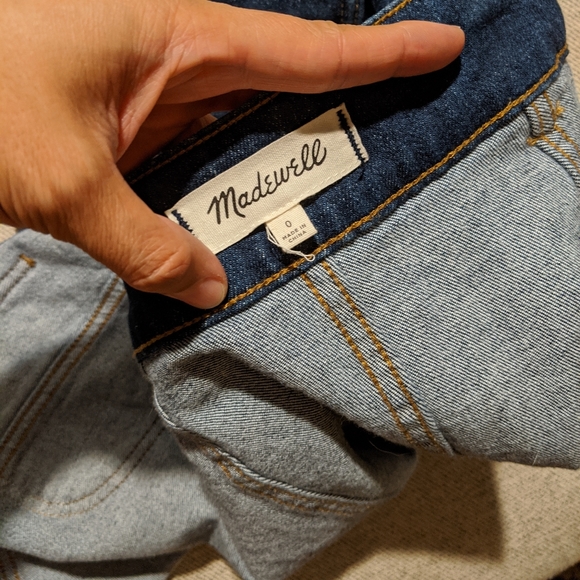 Madewell Patch Pocket Denim Mini Skirt - Picture 7 of 9